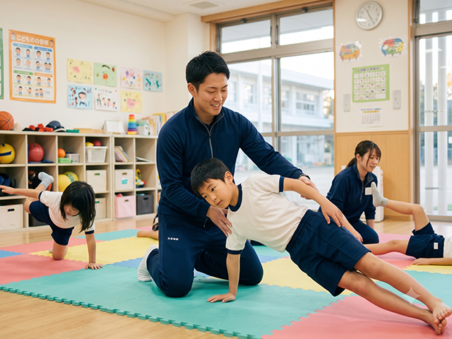 体育教師による体幹トレーニング